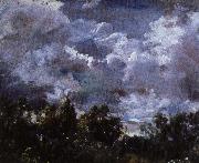 John Constable en studie av himmel och trad oil